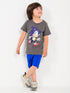 Sonic Themed Cotton Short Set (Grey-Blue)
